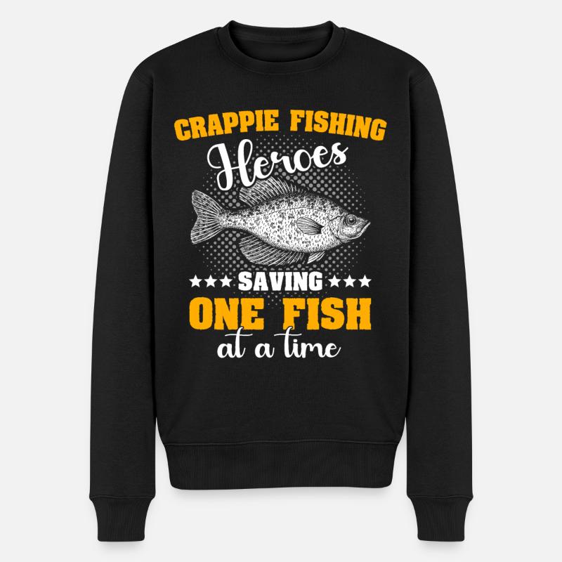 Crappie Fishing - Männer Premium Bio Pullover - Schwarz