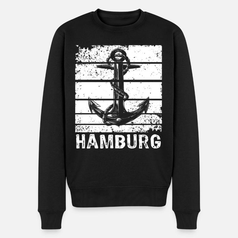 Hambourg Hamburger - Pull Premium bio Homme - noir