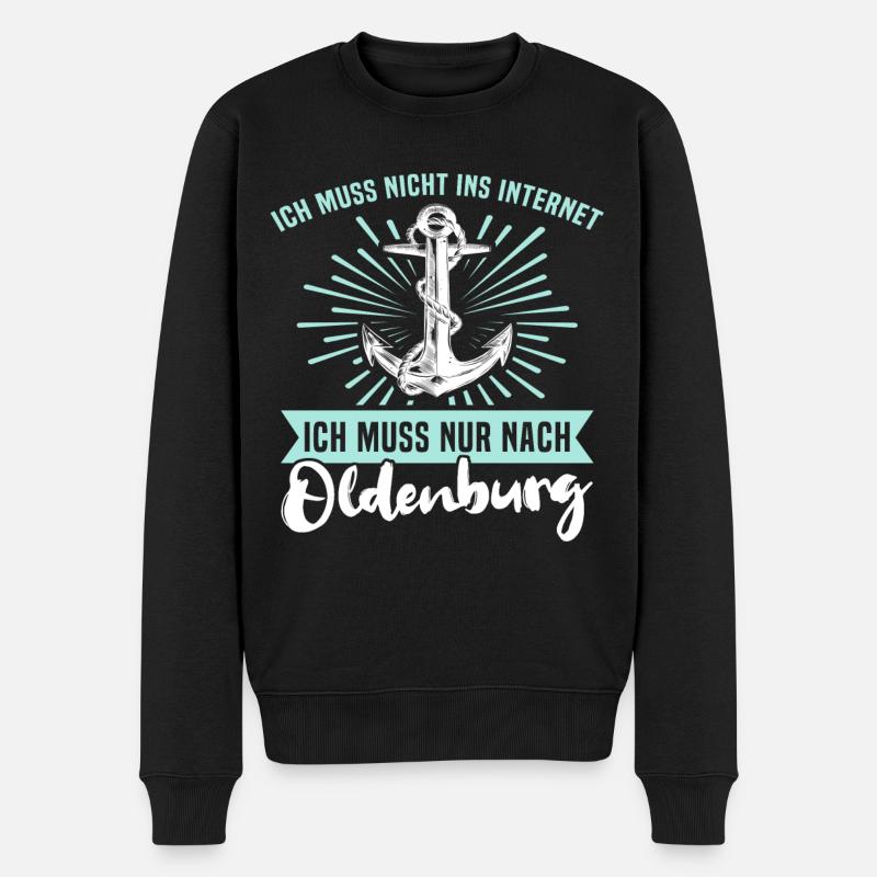 Oldenburg - Männer Premium Bio Pullover - Schwarz