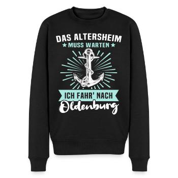 Oldenburg - Männer Premium Bio Pullover - Schwarz - Vorne - Nico (187cm)