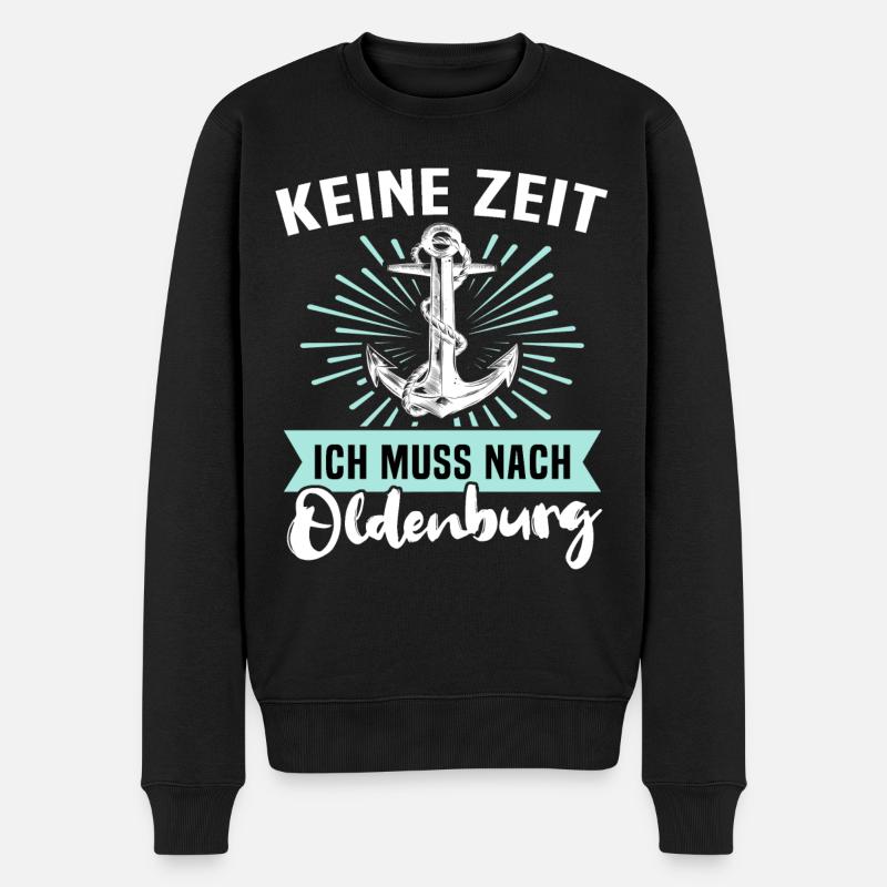 Oldenburg Sprüche Oldenburger - Männer Premium Bio Pullover - Schwarz