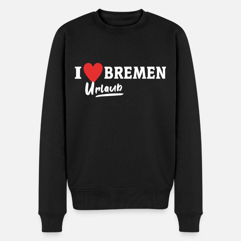 J’aime Brême Chère Brême - Pull Premium bio Homme - noir