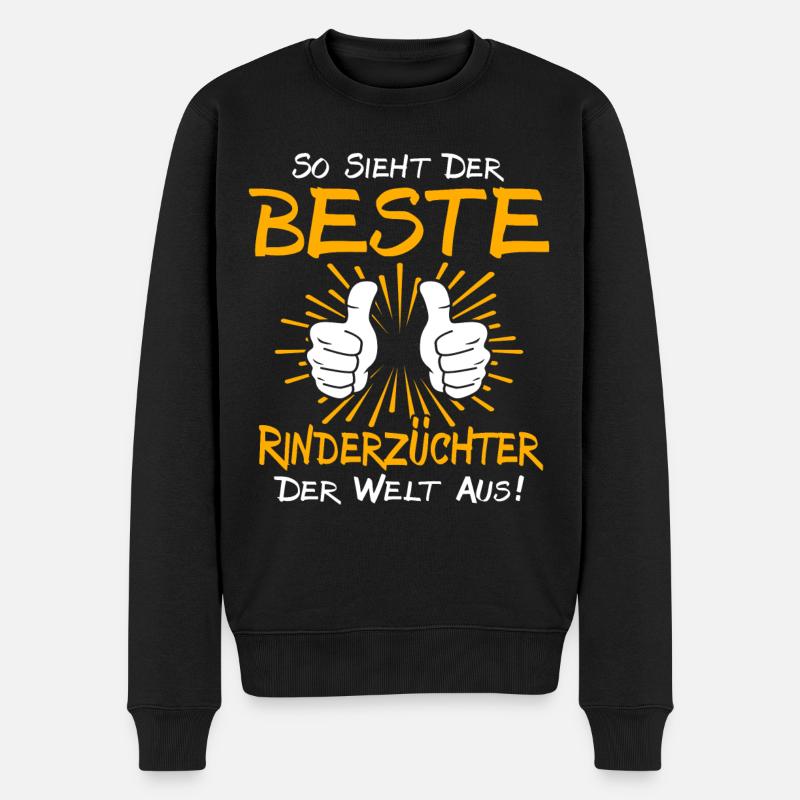 Rinderzüchter Geschenkidee - Männer Premium Bio Pullover - Schwarz