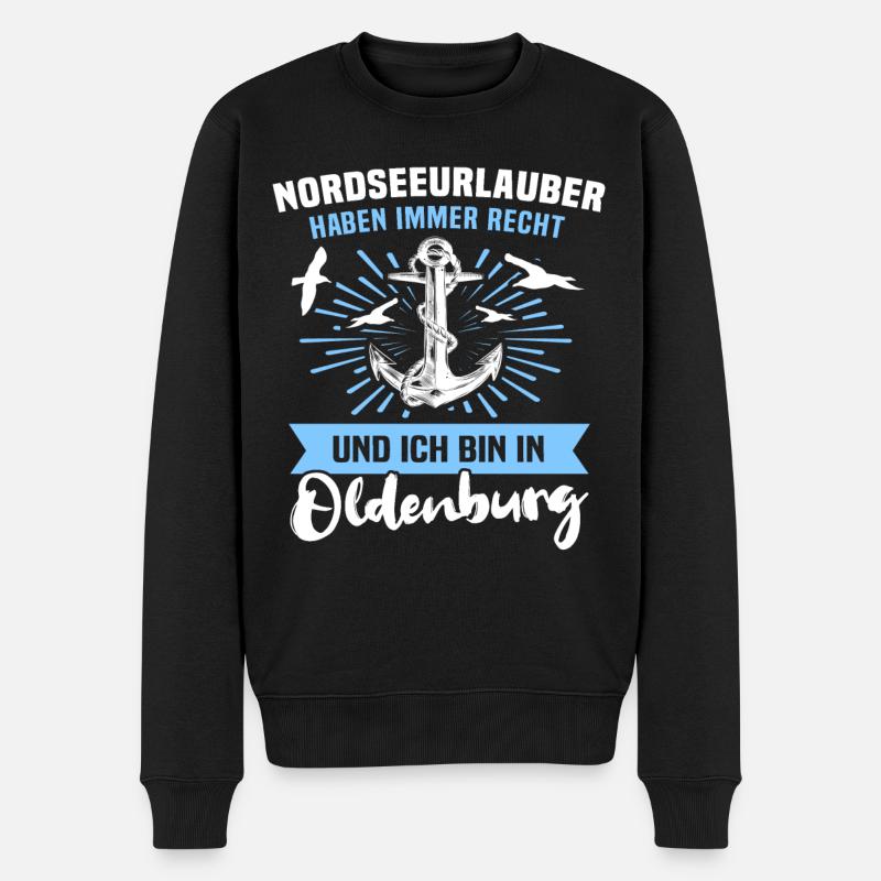 Oldenburg Urlaub - Männer Premium Bio Pullover - Schwarz