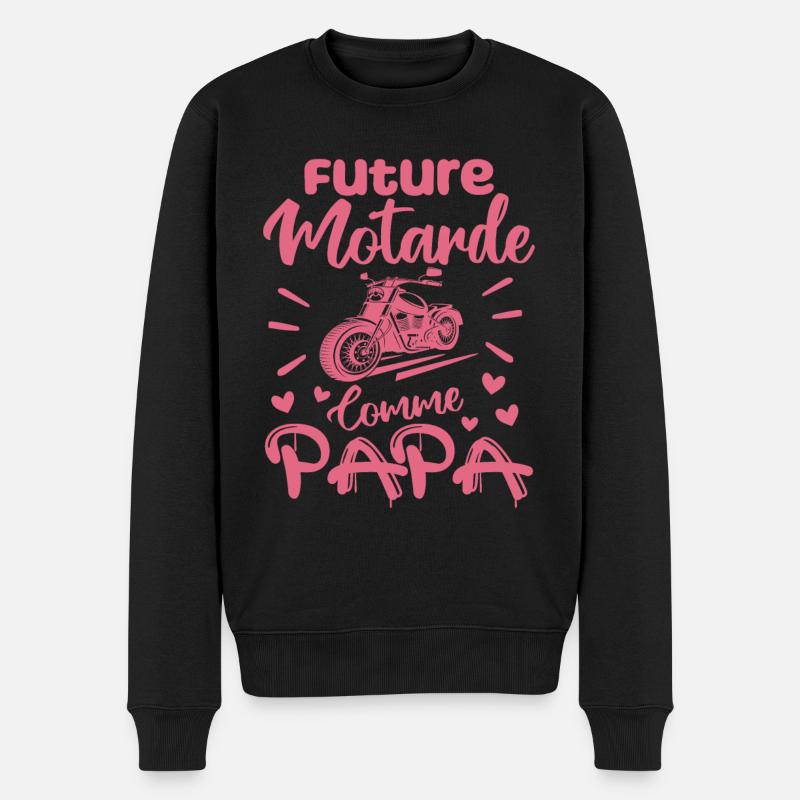 Future Motarde Comme Papa - Pull Premium bio Homme - noir