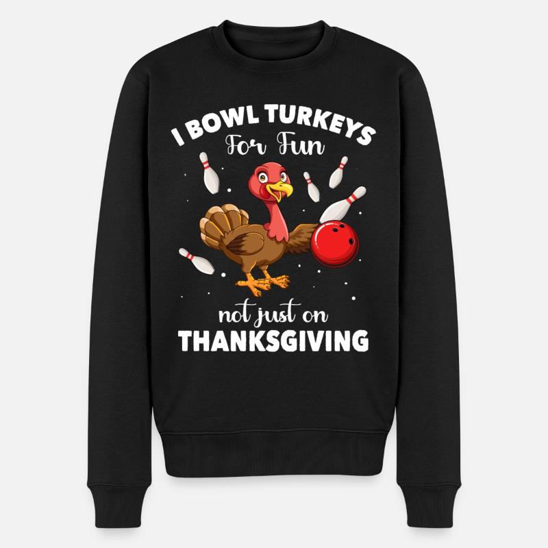 Bowler Turquie Thanksgiving - Pull Premium bio Homme - noir