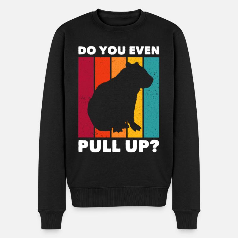Dictons Capybara drôles - Pull Premium bio Homme - noir