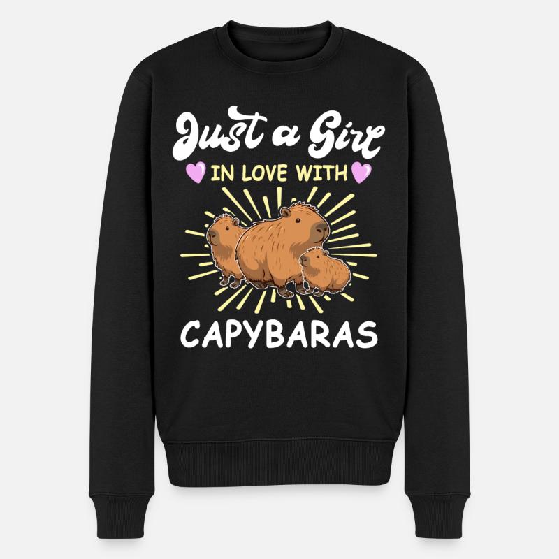 Dictons Capybara drôles - Pull Premium bio Homme - noir