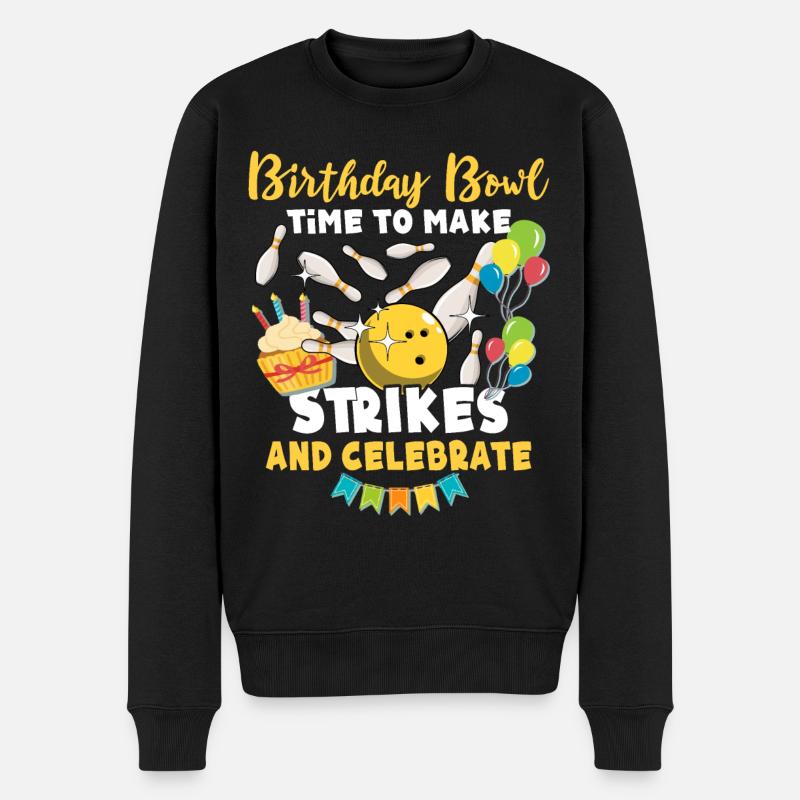 Anniversaire de bowling - Pull Premium bio Homme - noir
