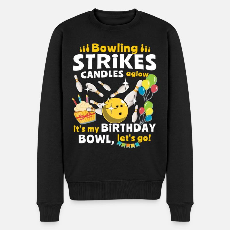 Bowling, Bowler d’anniversaire - Pull Premium bio Homme - noir