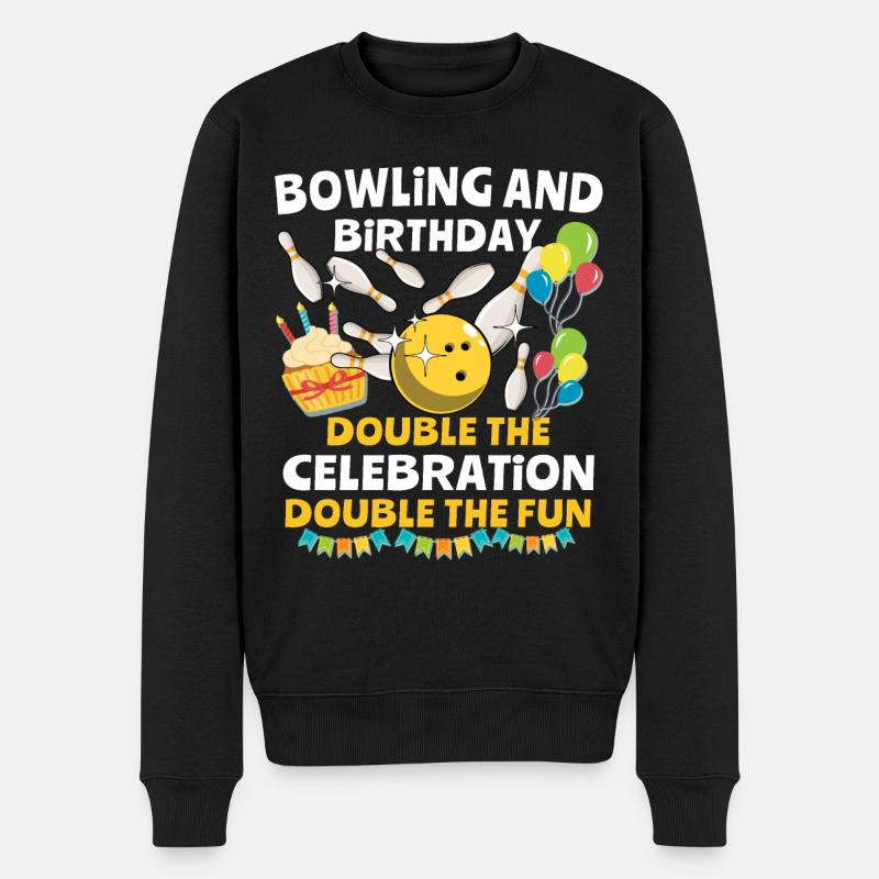 Anniversaire de bowling - Pull Premium bio Homme - noir