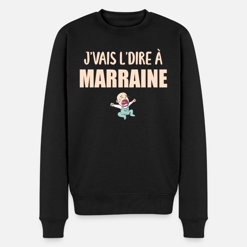 J'vais l'dire - Enfant - Marraine - Pull Premium bio Homme - noir