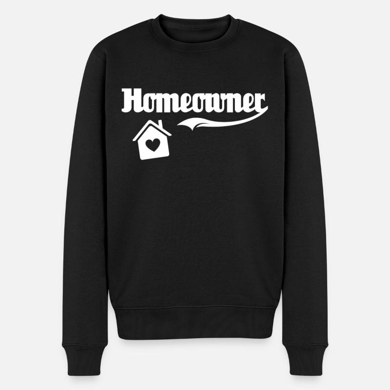 Hausbesitzer - Männer Premium Bio Pullover - Schwarz