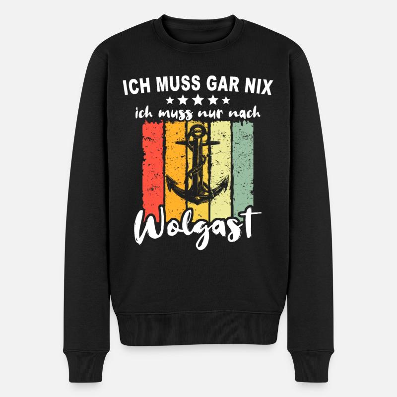Dictons de Wolgast - Pull Premium bio Homme - noir
