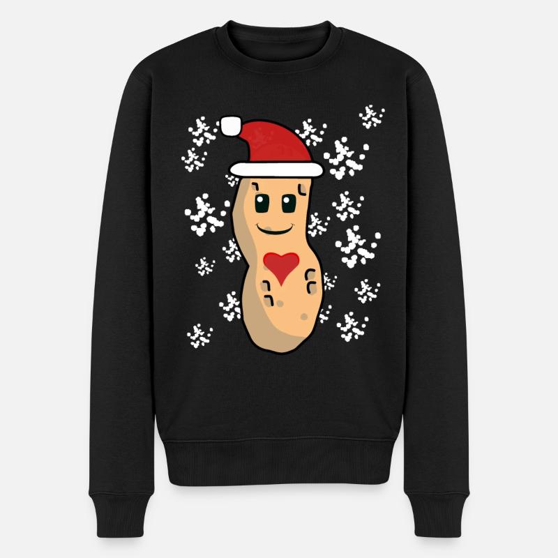 Père Noël cacahuète noix de Noël - Pull Premium bio Homme - noir