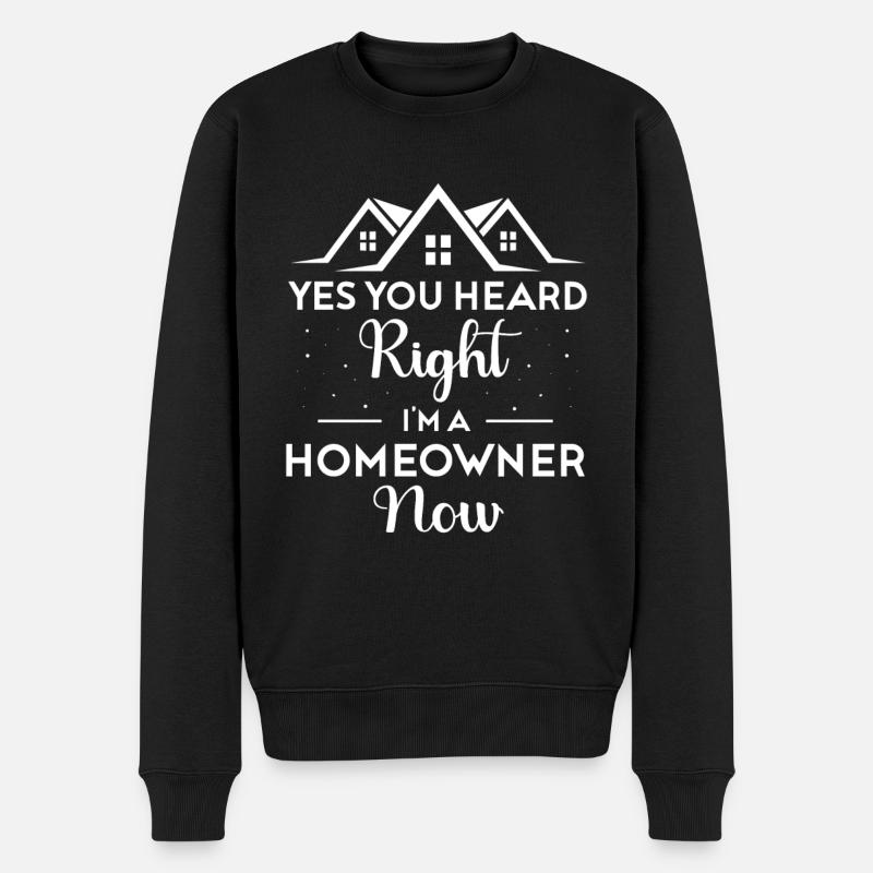 Hausbesitzer - Männer Premium Bio Pullover - Schwarz