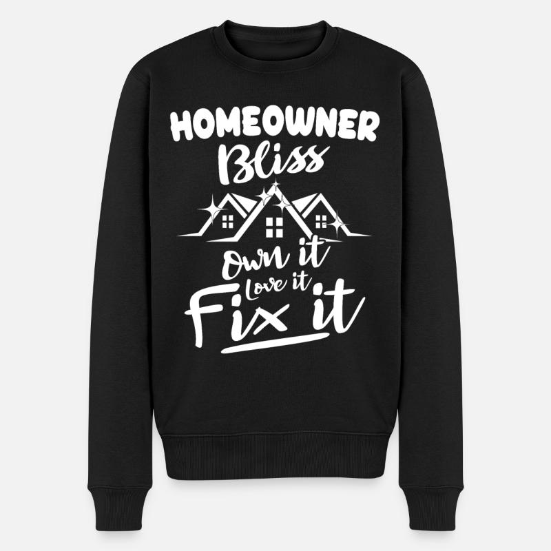 Propriétaire d’une maison neuve - Pull Premium bio Homme - noir