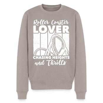 Montagnes russes - Pull Premium bio Homme - taupe - Devant - Nico (187cm)