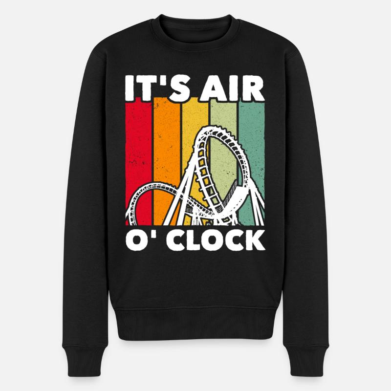 Achterbahn Roller Coaster - Männer Premium Bio Pullover - Schwarz