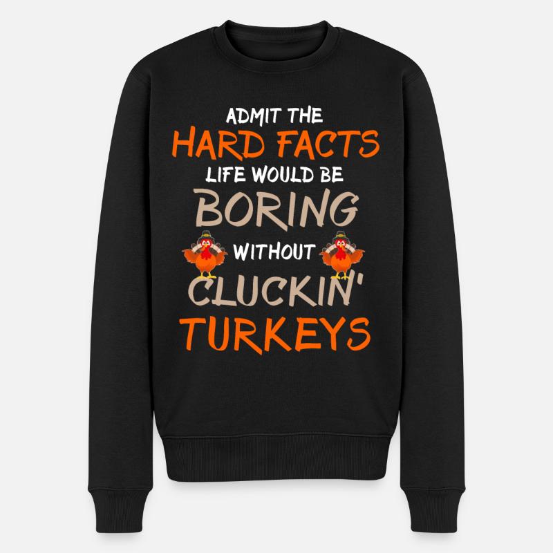 Dinde Thanksgiving - Pull Premium bio Homme - noir