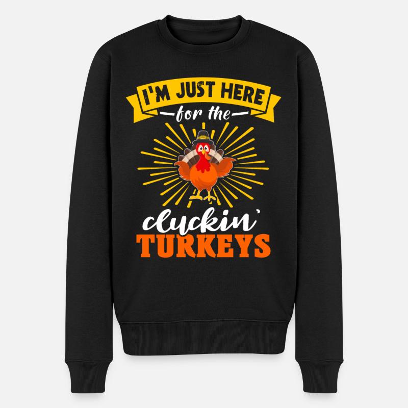 Dinde Thanksgiving - Pull Premium bio Homme - noir