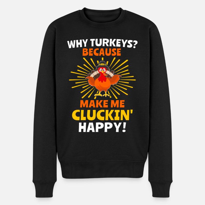 Dinde Thanksgiving - Pull Premium bio Homme - noir