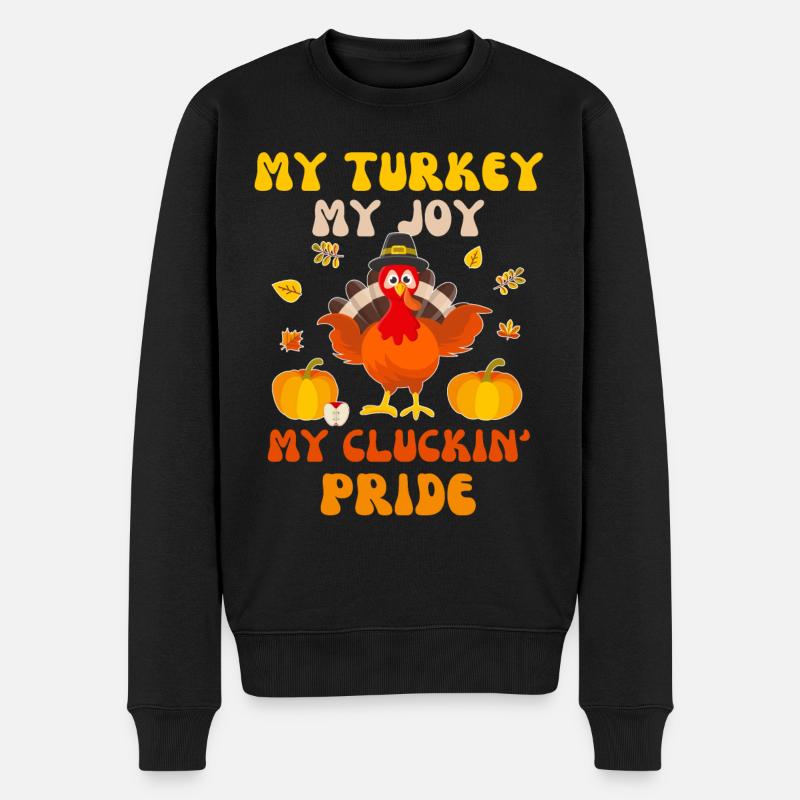 Dinde Thanksgiving - Pull Premium bio Homme - noir
