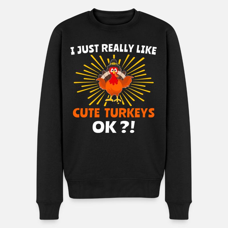 Turkey - Männer Premium Bio Pullover - Schwarz