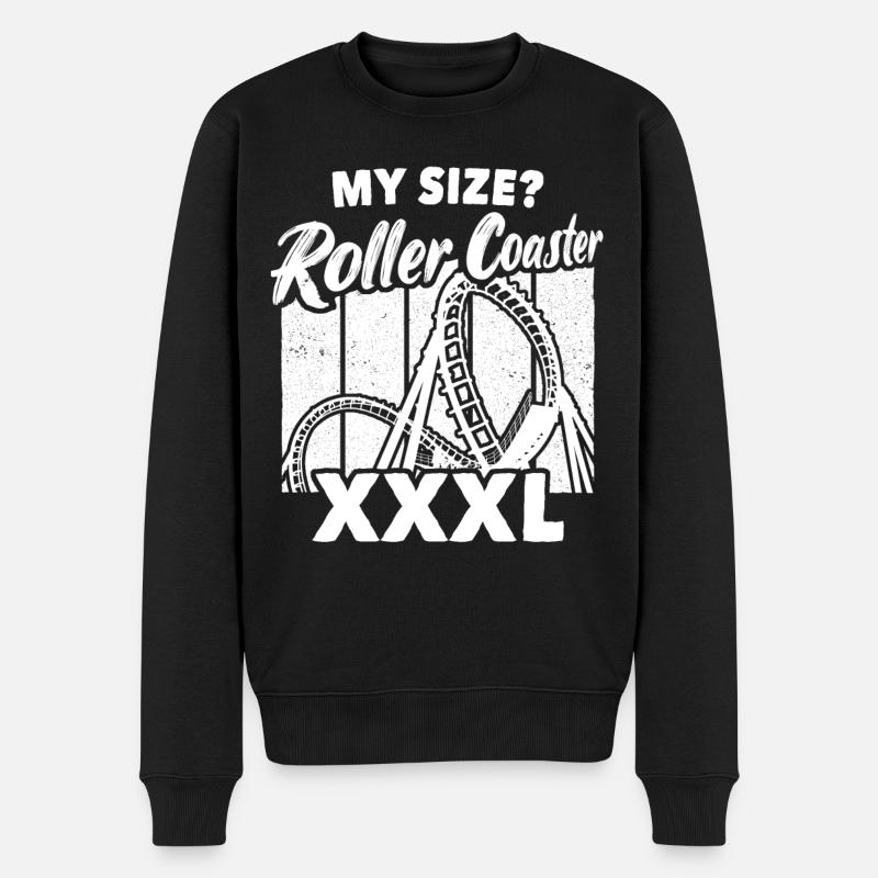 Achterbahn Roller Coaster - Men's Premium Organic Jumper - black