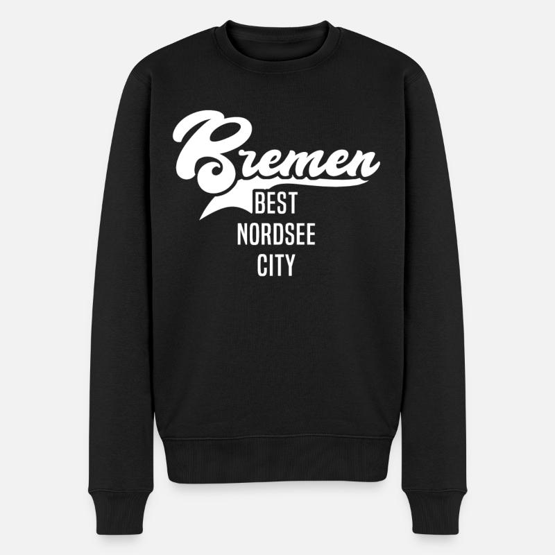 Bremer Sprüche Bremen - Männer Premium Bio Pullover - Schwarz