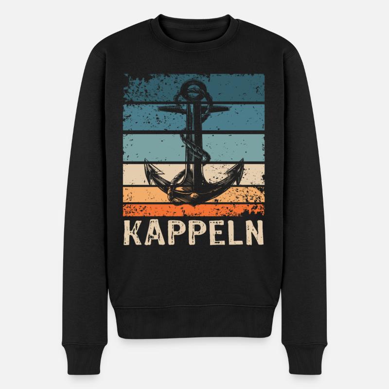 Kappeln Sprüche - Männer Premium Bio Pullover - Schwarz