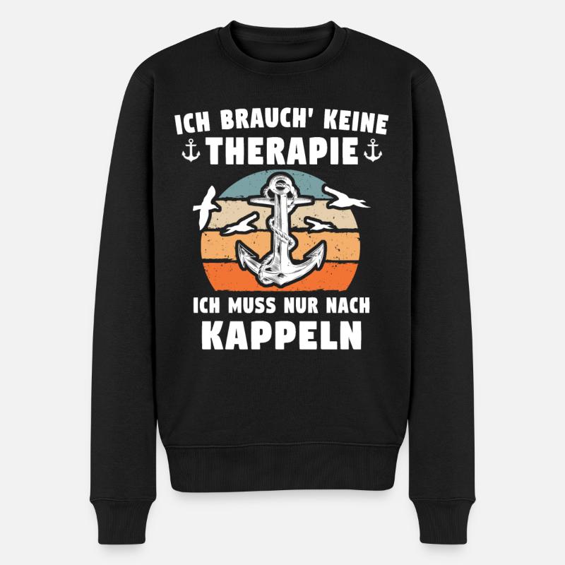 Kappeln Sprüche - Männer Premium Bio Pullover - Schwarz