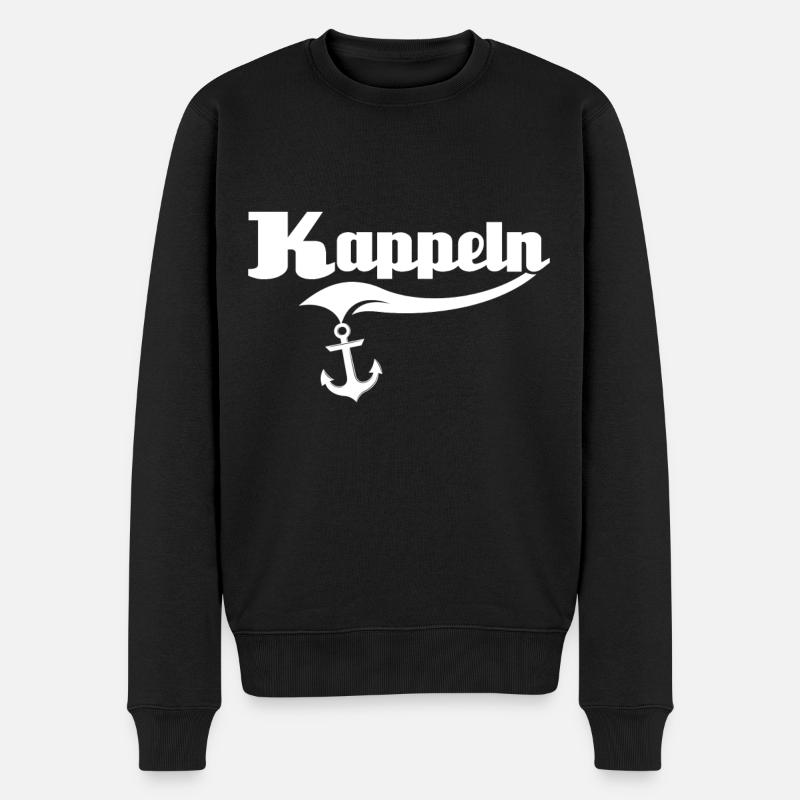 Kappeln Sprüche - Männer Premium Bio Pullover - Schwarz