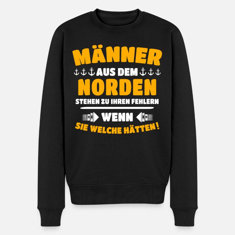 Norden Mann - Männer Premium Bio Pullover - Schwarz