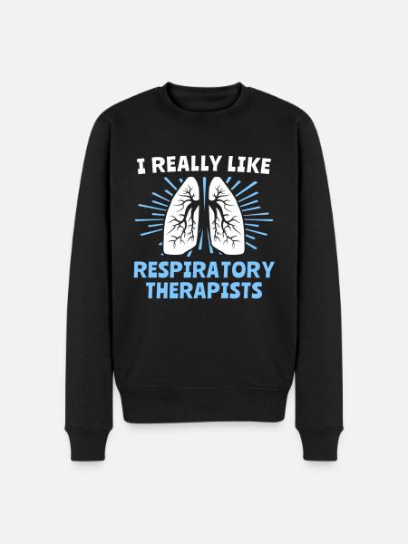 Respiratory Therapist Lung Breathing - Men's Premium Organic Jumper - black