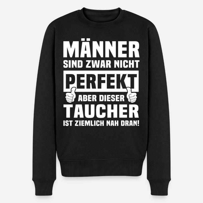 Taucher - Männer Premium Bio Pullover - Schwarz