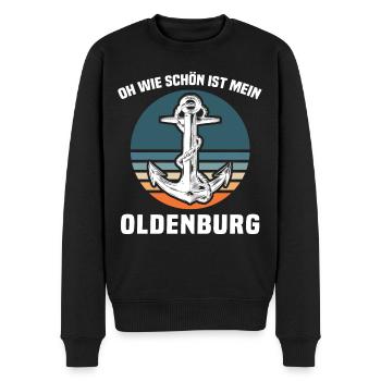 Oldenburg Sprüche Oldenburger - Männer Premium Bio Pullover - Schwarz - Vorne - Nico (187cm)