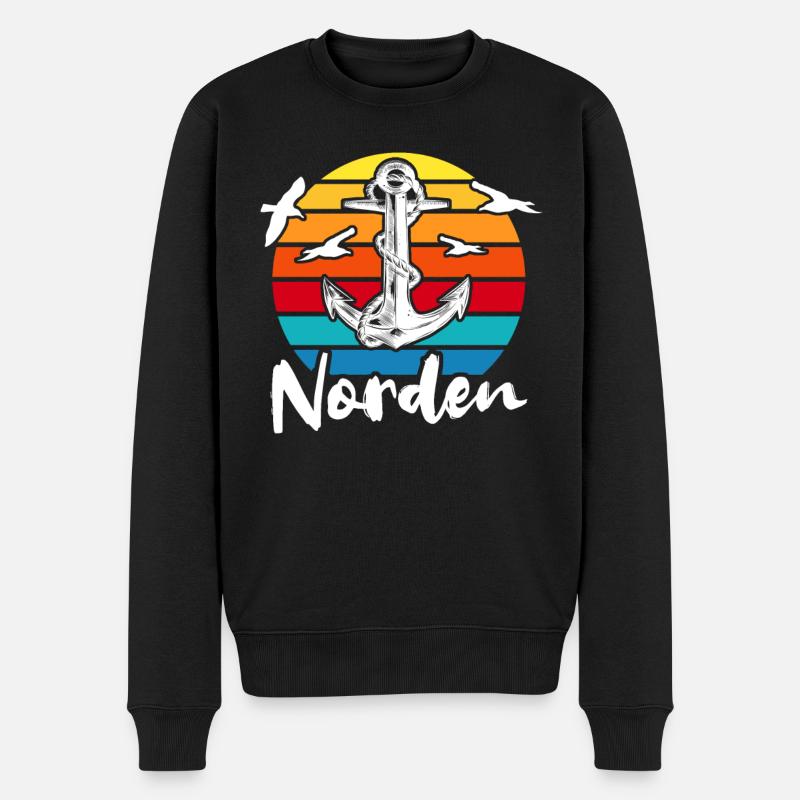 Norden Sprüche - Männer Premium Bio Pullover - Schwarz