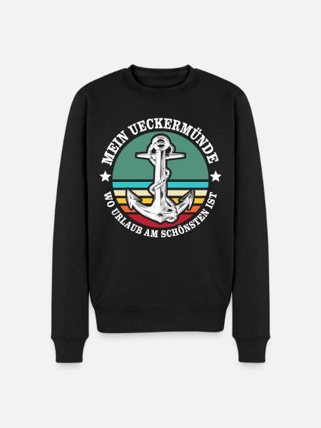 Ueckermünde Urlaub - Männer Premium Bio Pullover - Schwarz