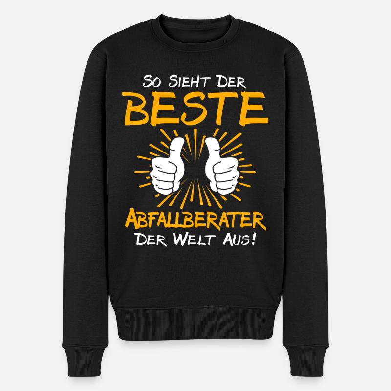 Abfallberater Geschenkidee - Männer Premium Bio Pullover - Schwarz