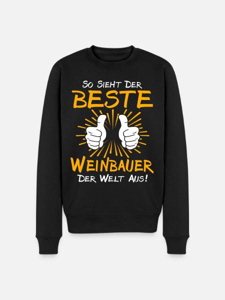 Weinbauer Geschenkidee - Männer Premium Bio Pullover - Schwarz