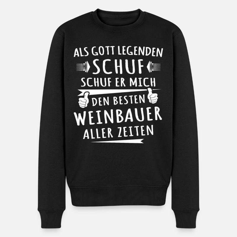 Weinbauer - Männer Premium Bio Pullover - Schwarz
