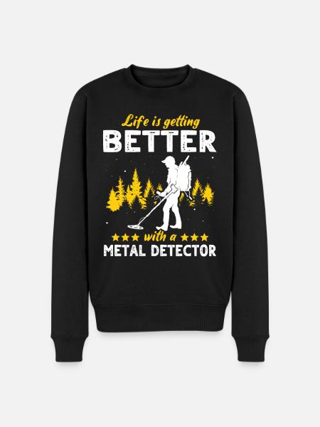 Metal detector - Men's Premium Organic Jumper - black