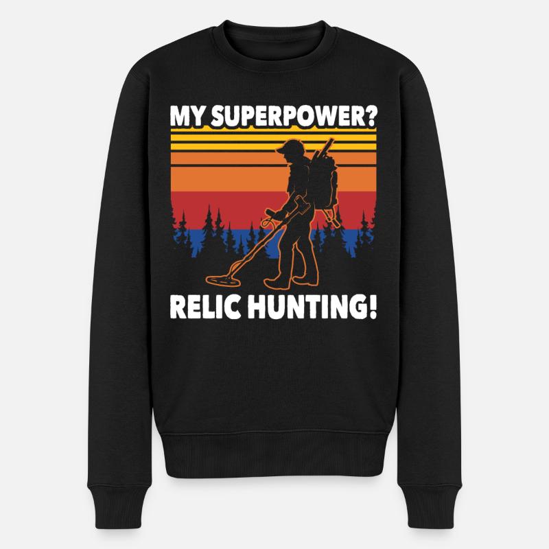 Reliktesucher Sondelgänger - Männer Premium Bio Pullover - Schwarz