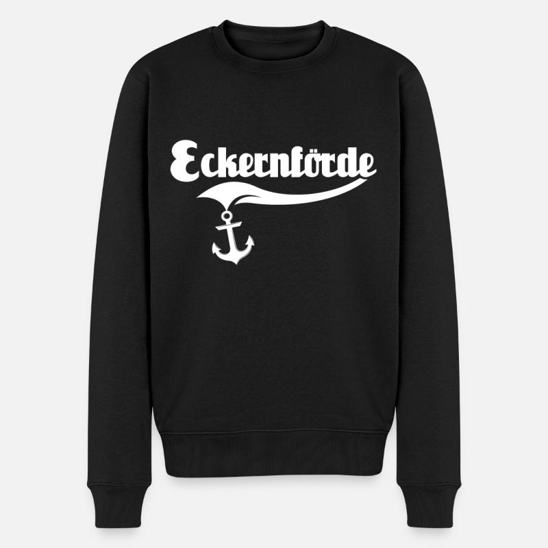 Eckernförde Sprüche - Männer Premium Bio Pullover - Schwarz