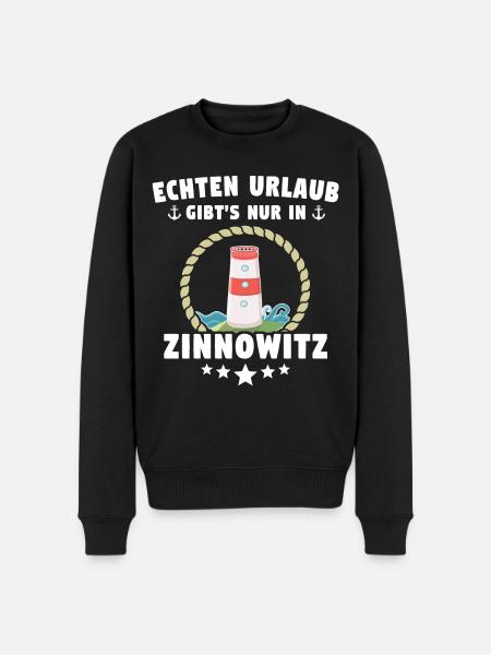 Zinnowitz Urlaub - Männer Premium Bio Pullover - Schwarz