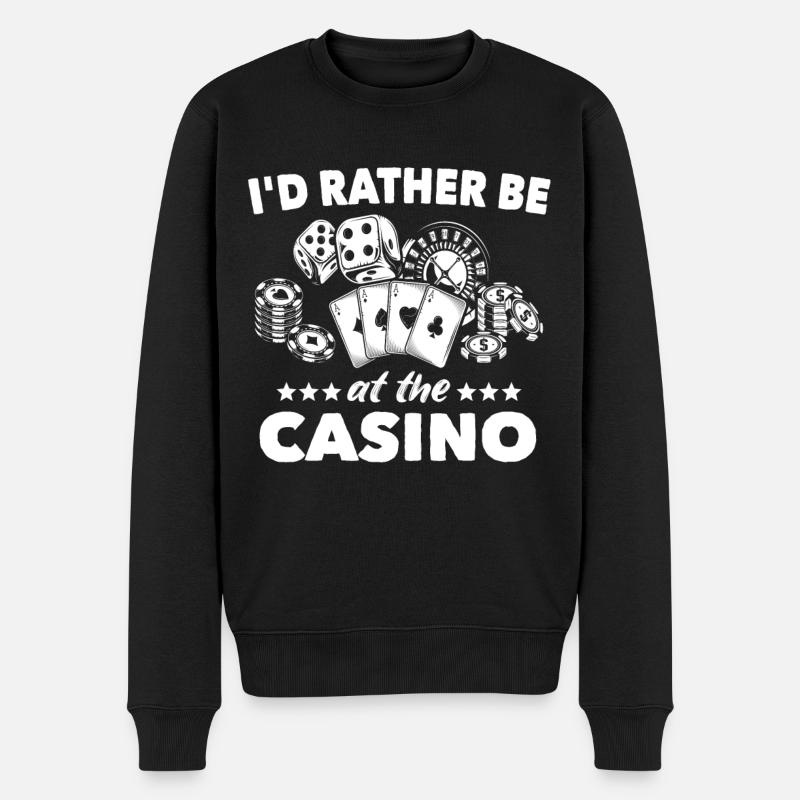 Joueurs de casino - Pull Premium bio Homme - noir