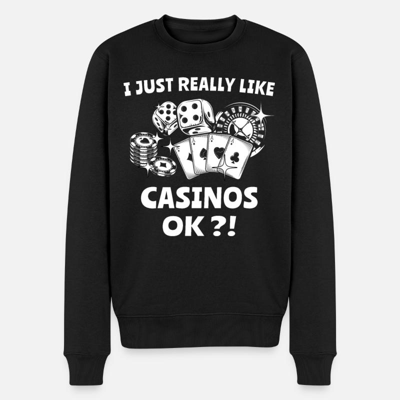 Joueurs de casino - Pull Premium bio Homme - noir