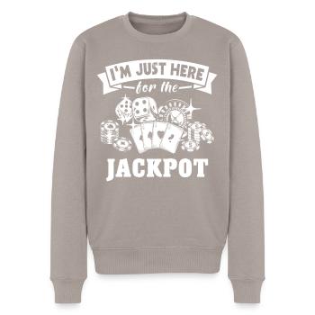 Casino Glücksspiel - Männer Premium Bio Pullover - Taupe - Vorne - Nico (187cm)