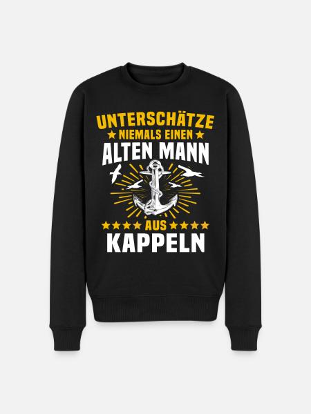 Kappeln Unterschätze Kappelner Mann - Männer Premium Bio Pullover - Schwarz